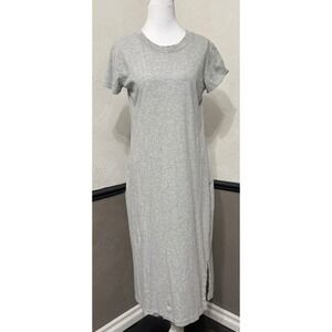 J.Crew Women's Small Gray Cotton T-Shirt Dress Short Sleeve Casual Basic